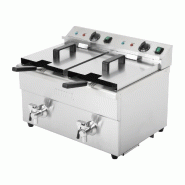 Friteuse induction double 2x 7,5 litres - 576x478x410mm - PCT012