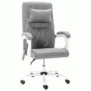 Helloshop26 - Chaise fauteuil siège de bureau informatique étude de massage tissu gris 02_0024011 - gris métal 3000214636993