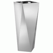 Helloshop26 - Jardinière moderne en acier galvanisé 30 x 30 x 75 cm style chic pratique pour jardin terrasse en acier argent 02_0053016 - acier 3000