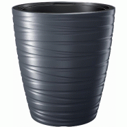 Prosperplast - Pot avec réservoir 68 L Maze en plastique, anthracite, 47,5x47,5x52,3 cm - gris plastique ZA1500