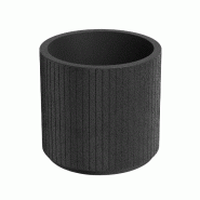 Prosperplast - Pot en polyéthylène rotomoulé 19 L Ø40x36 cm, charbon - Coro Round ETHICK - noir ZA6189