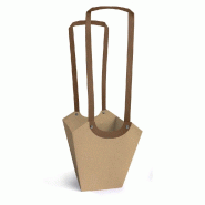 Sac fleuriste intérieur plastifié kraft naturel 17x13x24,5cm - par 10
