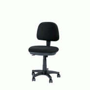Siège dactylo tissu noir - 44 x 42 x 49cm - Assise réglable 40-50cm