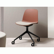 Siège polyvalent Kire sur roulettes avec piètement étoile 4 branches Siège polyvalent Kire sur roulettes avec piètement étoile 4 branches
