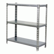 SimonRack Rayonnage métallique, 1000x1100x400 mm, 3 niveaux, tablette métallique, 200 kg au point de flexion, Galvanisé - Simonclick - métal 84254