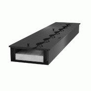 SOLOLED Brûleur encastrable au bioéthanol 80 cm en acier inoxydable noir 3 lt - noir 803173013293