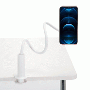 Support pour téléphone portable FLEXMOBI I Plastique blanc hjh OFFICE - blanc multi-matériau 830043