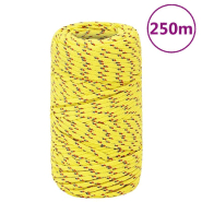 Vidaxl corde de bateau jaune 2 mm 250 m polypropylène 152585