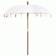 VidaXL Parasol balinais Crème 220 x 220 x 260 cm Modèle Titan Évasion - 42006451