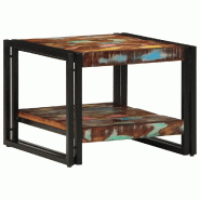 VidaXL Table basse multicolore 50x50x38 cm bois de récupération massif Modèle Orion Office - 4102723