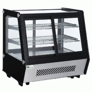 Vitrine réfrigérée à poser noire double vitrage 4 portes coulissant... - PRTW-125L