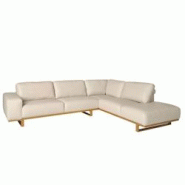 AC ANGEL CERDA Angel Cerdá Canapé d'angle droit en cuir sable 6203C 316 x 252 x 82 - marron fourrure 8435631032007 AC ANGEL CERDA Angel Cerdá Canapé d'angle droit en cuir sable 6203C 316 x 252 x 82 - marron fourrure 8435631032007