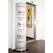 Accueil 173 - totem - p&p - en alu anodisé de format 173 x 60 cm_1