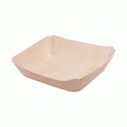 Barquette en bois de peuplier 13x12x3cm - par 50