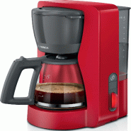 BOSCH Cafetière Filtre 12 à 15 Tasses 1200w TKA3M134 - rouge TKA3M134