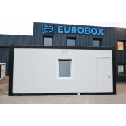 Bungalow sanitaire en container modulable et isolé de 20 pieds - 6x2,5m, 15m² - Eurobox