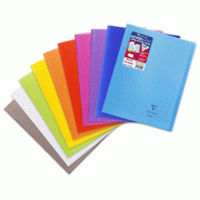 Clairefontaine Lot de 30 Cahier Kover Book 24x32, 96p./48 feuilles 90 g/m² piquées, couv. Transparentes assorties (10), Séyès - 3037929814019