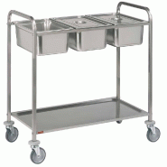 Diamond - Chariot de service inox, 3x GN 1/1 + 1 niveau - réf. CP2/311 - gris inox AKS-CP2/311 Diamond - Chariot de service inox, 3x GN 1/1 + 1 niveau - réf. CP2/311 - gris inox AKS-CP2/311