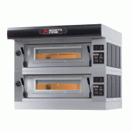 Four à sole 2 chambres à pierre réfractaire 24 pizzas (Ø)300 mm ou 10 pizzas (Ø)450 mm, 25 200 W, 400 V - TRI Four à sole 2 chambres à pierre réfractaire 24 pizzas (Ø)300 mm ou 10 pizzas (Ø)450 mm, 25 200 W, 400 V - TRI