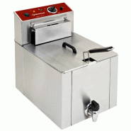 Friteuse de table électrique "S-POWER" 12 litres - robinet de vidange - acier inox Friteuse de table électrique "S-POWER" 12 litres - robinet de vidange - acier inox