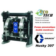Graco husky 307 pompes pneumatiques à membrane dispo. en polypropylène et eacéta