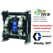 Graco husky 307 pompes pneumatiques à membrane dispo. En polypropylène et eacéta