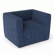 Helloshop26 - Canapé gonflable fauteuil 104 x 81 x 67 cm assise spacieuse et accoudoirs larges en PVC bleu 20_0018549 - bleu polyester 3000232470678
