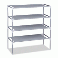Helloshop26 - Étagère à chaussures extensible pratique 68 x 62 x 28 cm en fer noir 13_0008867 - noir 3000244366983