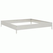 Helloshop26 - Jardinière bac lit surélevé plantes fleurs terrasse jardin de jardin 100 x 100 x 18,5 cm acier inoxydable Argent 02_0039261 - 3000218 Helloshop26 - Jardinière bac lit surélevé plantes fleurs terrasse jardin de jardin 100 x 100 x 18,5 cm acier inoxydable Argent 02_0039261 - 3000218