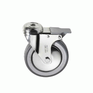 Kit 4 roues Ø100 mm dont 2 avec frein pour supports fours Venix