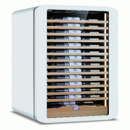 KLIMAITALIA Cave à vin avec étagères en bois et commode. Hygromètre et éclairage LED. T° +2°C/+20°C. Dim. LxS&H 54x55x160 cm. VINARIUS60WHT - 4655