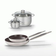 Lot 2 Poêles 28/32cm & 2 Faitouts 12/24cm Elo Bistro Line - noir 3176239986051