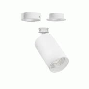 Projecteur Led Orientable Crown Base 25W Blanc Mat - Faisceau Réglable 24°/60° - Température 2700K/3200K/4000K - Irc > 90 - Beneito & Faure - blan