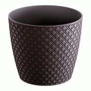Prosperplast - Pot ORIENT 2 L - 15,7x15,7x13,8 cm, coloris Anthracite - gris plastique polypropylène ZA3524