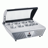 Puits froid vitré 8xGN1/6 100mm 67L Combisteel