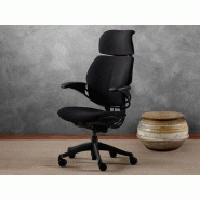 Siège de bureau ergonomique avec têtière - Freedom par Humanscale - dossier pivotant et inclinaison automatique Siège de bureau ergonomique avec têtière - Freedom par Humanscale - dossier pivotant et inclinaison automatique