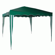 Tonnelle / pavillon pliable en aluminium vert 300 x 300 x 260 cm Tonnelle / pavillon pliable en aluminium vert 300 x 300 x 260 cm