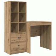 VidaXL Bureau avec tiroir 2 pcs Chêne artisanal Modèle Titan Ligne Élite - 3337352