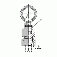 Adaptateur DKO femelle gaz - DKOFG 06L/1/4 MANO - 6.0mm - Filetage 12X150 - 1/4' - 11.44mm