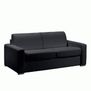 CANAPÉ EXPRESS MASTER COUCHAGE 140CM MATELAS 18CM SOMMIER LATTES RENATONISI POLYURÉTHANE NOIR