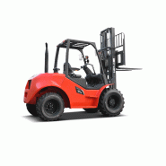 Chariot élévateur tout terrain - puissant et stable pour sols difficiles - manutention extérieure