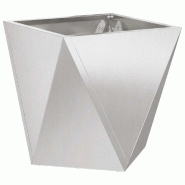 Helloshop26 - Jardinière carrée moderne design chic extérieur 40 x 40 x 40 cm en acier inoxydable argent 02_0053070 - inox 3000237743906