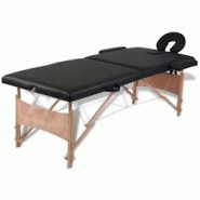 Helloshop26 - Table pliable de massage 2 zones avec cadre en bois noir 02_0001887 - 3000089741532 Helloshop26 - Table pliable de massage 2 zones avec cadre en bois noir 02_0001887 - 3000089741532