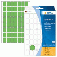 HERMA 1792 étiquettes vertes multi-usage, format 12 x 18 mm (32 feuilles 11x17 / cdt) - 2345