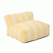 Oviala Business Fauteuil de jardin rayé pour canapé modulable jaune clair - jaune polyester 114270