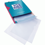 Oxford Boîte de 100 pochettes coin Shine A4, en polypro lisse incolore - 100210426