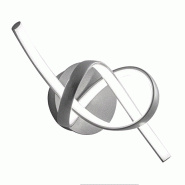 ROSSINI ILLUMINAZIONE Curvy - Applique Led 12W 4500K Ip20 Avec Structure En Aluminium Finition Argent Satiné, Design Sinueux Et Arrondi - Groupe Ross