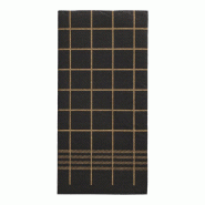 Serviettes, 2 plis "PUNTO" pliage ⅛ 39 x 40 cm noir/or "Kitchen Towel" (480 unités) PAPSTAR - multicolore papier 89767