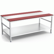 Table de découpe rouge avec étagère Table de découpe rouge avec étagère 1500x1050x850 mm. Horemaq - 072402