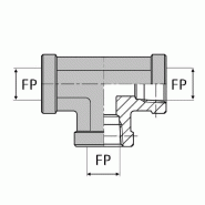 Té femelle NPT x femelle NPT x femelle NPT - 1" , 29.06